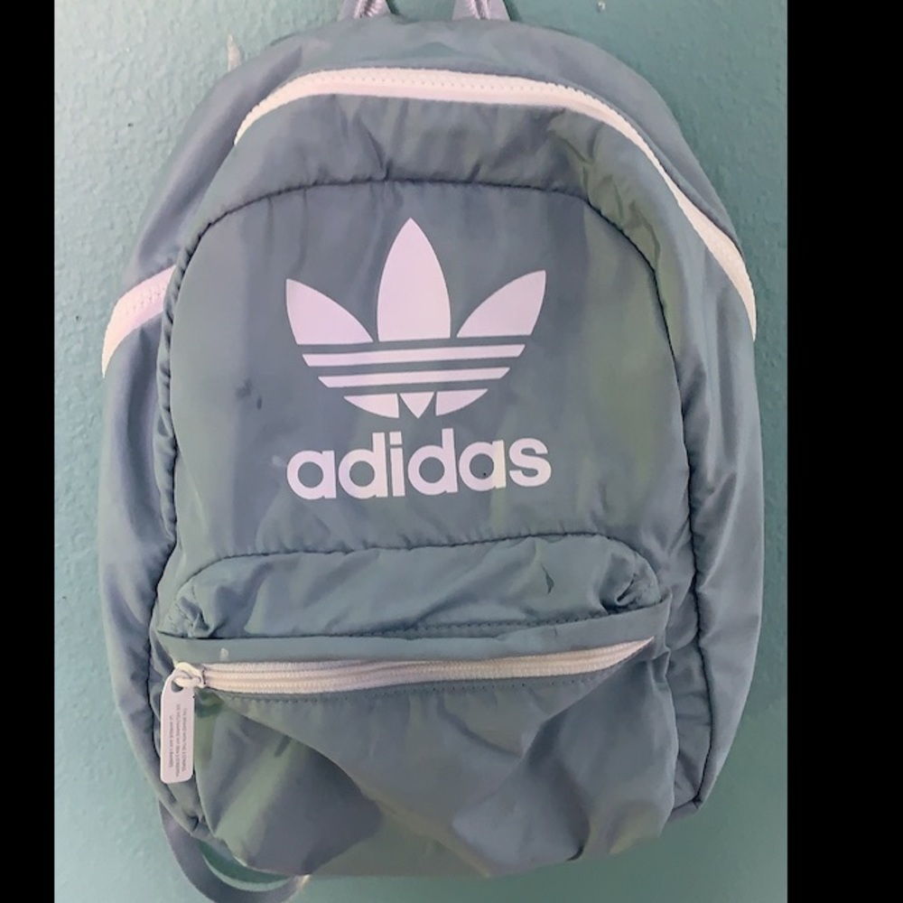 light blue adidas backpack